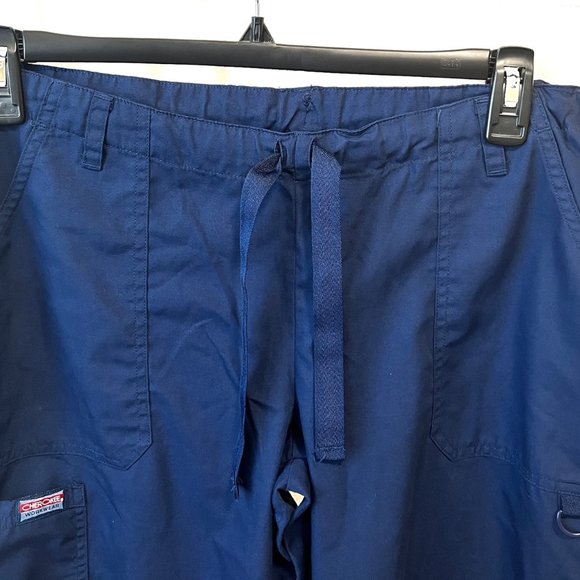 Cherokee Workwear Women's 4 Pocket Low Rise Drawstring Cargo Scrub Pants - Picture 5 of 16